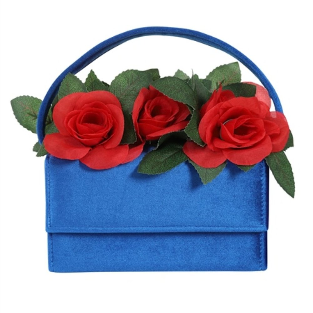 Collectif London Rosie red roses box handbag